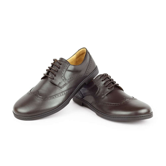 BRIQ Brogue Dark Brown - ZAQQ Barfußschuhe