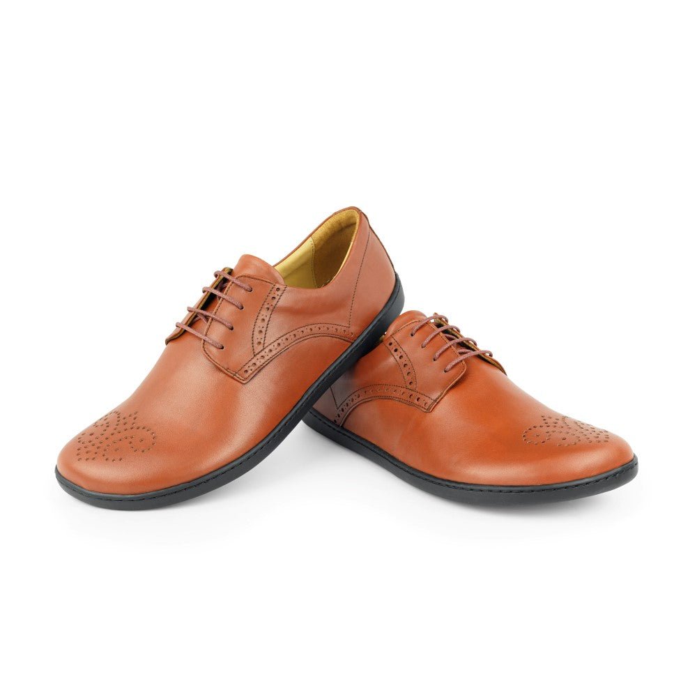 PEAQ Brogue Cognac - ZAQQ Barfußschuhe