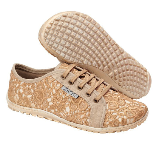 QELLY Beige Gold - ZAQQ Barfußschuhe