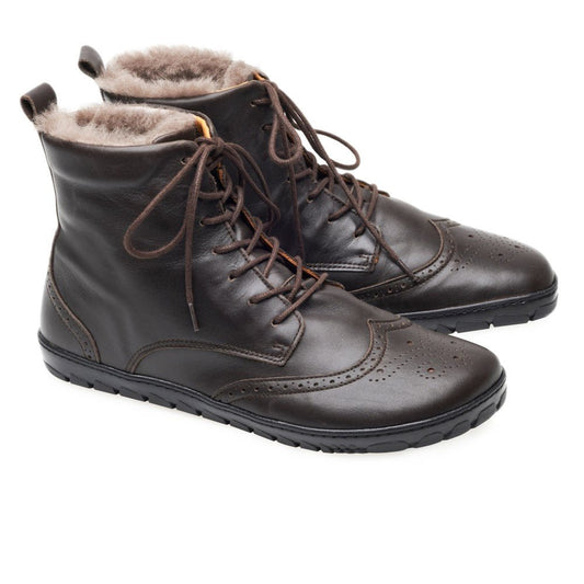 QUINTIC Winter Brogue Dark Brown - ZAQQ Barfußschuhe